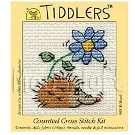 Veilige Betaling Mouseloft borduurpakket egel met bloem 003-K01 telpatroon