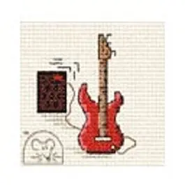 Superprijs Mouseloft borduurpakket elektrische gitaar 004-P04 telpatroon