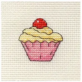 Bestseller Mouseloft borduurpakket cupcake 004-F01 telpatroon