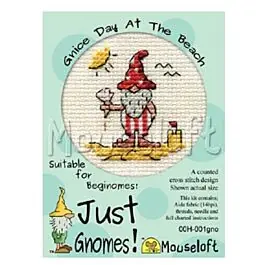 Speciale Aanbieding Mouseloft borduurpakket kabouter op het strand 00H-001 telpatroon