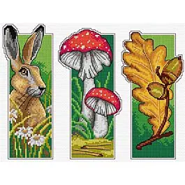 Actieprijs Orchidea borduurpakket bos boekenleggers 3st. 8716 telpatroon