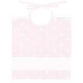 Aanbieding Rico Design baby slabbetje roze met stippen 145033 met aida rand