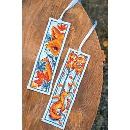 Veilige Betaling Vervaco borduurpakket 2st. boekenleggers vossen PN-0203222 telpatroon