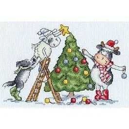 Shop Nu Bothy Threads borduurpakket kerstboom optuigen XKG22 telpatroon