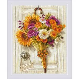 Actieprijs Riolis borduurpakket herfst boeket 2276 telpatroon