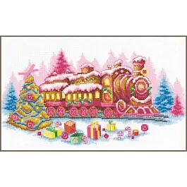 Vervaco borduurpakket Gingerbread locomotief PN-0215313 telpatroon Betaalbaar