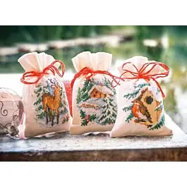 Bestel Nu Vervaco borduurpakket 3st. kruidenzakjes kerst PN-0021442 telpatroon