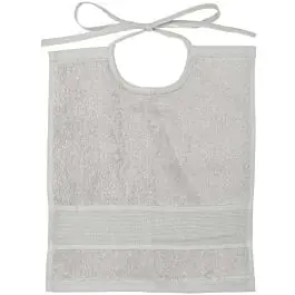 Rico Design licht grijs baby slabbetje 145030 met aida rand Direct Verzonden