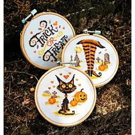 Shop Nu Vervaco borduurpakket 3st. halloween PN-0227281 telpatroon incl. borduurringen