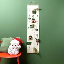 Rico Design borduurpakket adventskalender nummers 100478 voorbedrukt incl. posterhanger Finale Uitverkoop