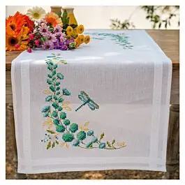 Vervaco borduurpakket tafelloper eucalyptus PN-0206199 voorbedrukt Shop Nu