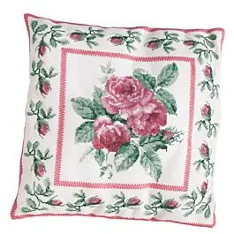 Voordeelprijs Thea Gouveneur borduurpakket Rozenkussentje 2034 telpatroon