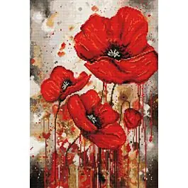 Actieprijs Luca-s borduurpakket Vibration of Poppies B7044 telpatroon