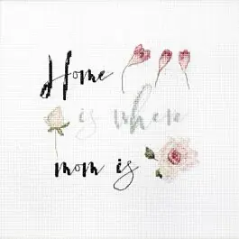 Superprijs Letistitch borduurpakket 'home is where mom is' 929 telpatroon