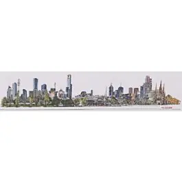 Actieprijs Thea Gouveneur borduurpakket Skyline Melbourne 567 telpatroon