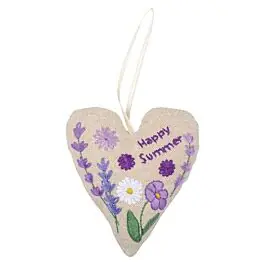 Superprijs Vervaco borduurpakket deco hart Happy summer PN-0216927 voorbedrukt