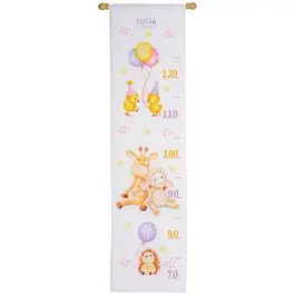 Shop Nu Vervaco borduurpakket groeimeter Dierenfeestje PN-0203306 telpatroon