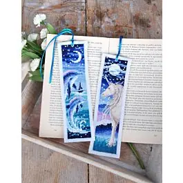 Vervaco borduurpakket 2st. boekenleggers dolfijn en eenhoorn PN-0194205 telpatroon Lage Prijs