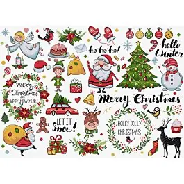Betaalbaar Letistitch borduurpakket christmas sampler L9928 telpatroon