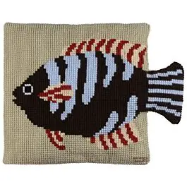 Veilige Betaling Pako borduurkussenpakket tropische vis 006.801 voorbedrukt