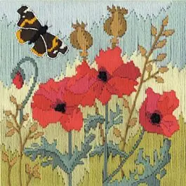 Weekendaanbieding Bothy Threads borduurpakket red poppies LSRP voorbedrukt