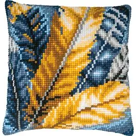 Vervaco borduurkussenpakket pluimen PN-0201615 voorbedrukt Gratis Verzending