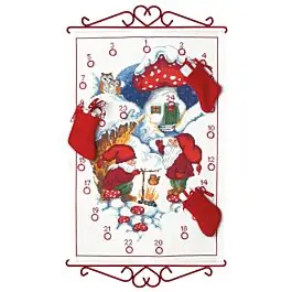 Speciale Aanbieding Permin borduurpakket Adventskalender kabouterdorp 34-1545 telpatroon