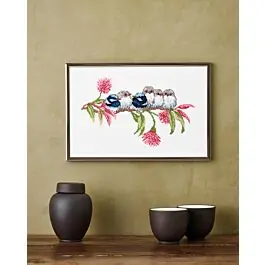 Rechtstreeks Van De Fabrikant Permin borduurpakket blauwe winterkoninkjes 92-3439 telpatroon