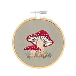 Rico Design borduurpakket paddenstoelen 100361 voorbedrukt incl. borduurring Premium