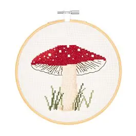 Rico Design borduurpakket paddenstoel 100360 telpatroon incl. borduurring Populair