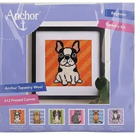 Anchor borduurpakket french bulldog Louis 3990000-20007 voorbedrukt Populair