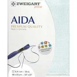 Veilige Betaling Zweigart borduurstof aida 16count - 6.4 kruisje kl.550 licht mint lap 48x53cm
