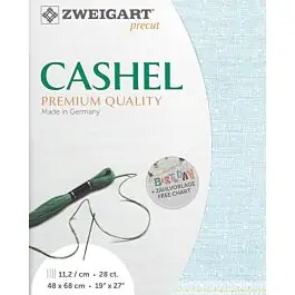 Zweigart linnen borduurstof kl.5469 blauwe met witte stippen Cashel 28counts\\/11,2 draden per cm Populair