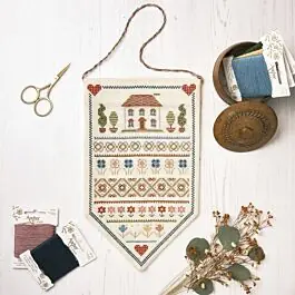 Beperkt Aanbod Borduurpakket Heritage Wall Hanging - merklap Anchor ALXE008 met linnen garen