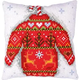 Voordeelprijs Vervaco borduurkussenpakket kersttrui PN-0202288 voorbedrukt