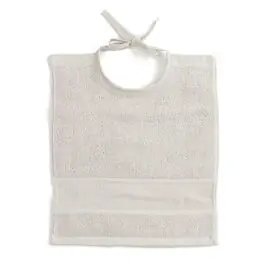 Rico Design beige baby slabbetje met aida rand 145023 Hoge Kwaliteit