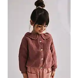 Phildar meiden vestje met kraag breien van Super Baby (247,m6) Gratis Verzending