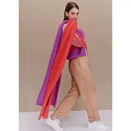 Aanbieding Lana Grossa sjaal in patentpatroon breien van Silkhair (LB17,M26)