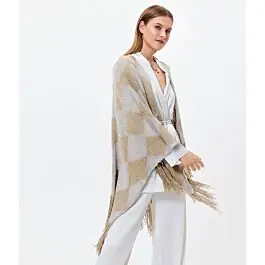 Beperkt Aanbod Lana Grossa cape breien van Cool Wool 4 Socks (Doeken & Co 8, m16)