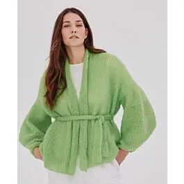 Favoriet Lana Grossa Silkhair vest met sjaalkraag topdown uit Lookbook 16 m8