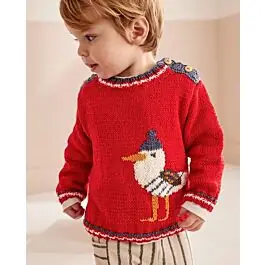 Veilige Betaling Phildar peuter trui met meeuw breien van Phil Coton 3 (224, m7)