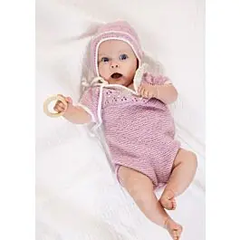 Gereduceerde Prijs Lana Grossa baby set romper en muts breien van Ecopuno (Inf 19, m1&3)