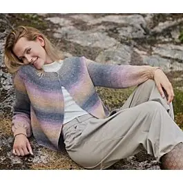 Beperkt Aanbod Lana Grossa vest met ronde pas breien van Gomitolo Versione g10,m20