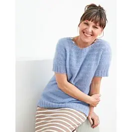 Betrouwbaar Lana Grossa top down shirt breien van Silkhair (Rosa P Mapala, M14)