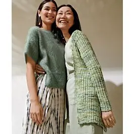 Voordeelprijs Lana Grossa dames vest in boordpatroon breien van Ecco (F63, M1)