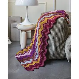 Flitsaanbieding Lana Grossa zigzag deken breien van Cool Merino (home74, m24)