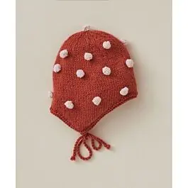 Aanbieding Phildar baby mutsje met nopjes breien van Phil Caresse (200, m7 versie b)