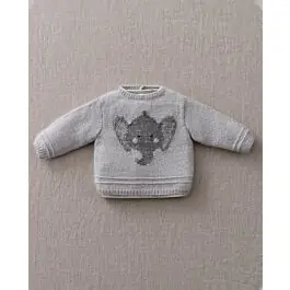 Favoriet Phildar baby trui met olifant breien van Super Baby (189,m29)