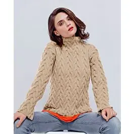 Beperkt Aanbod Phildar dames vlecht trui breien van partner 3.5 (m1,185)