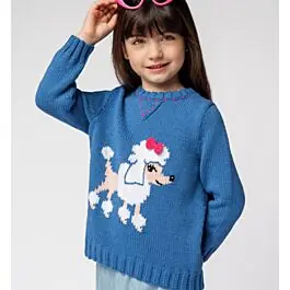 Beste Prijs Phildar kindertrui met poedel breien van Cabotine (120, m20)
